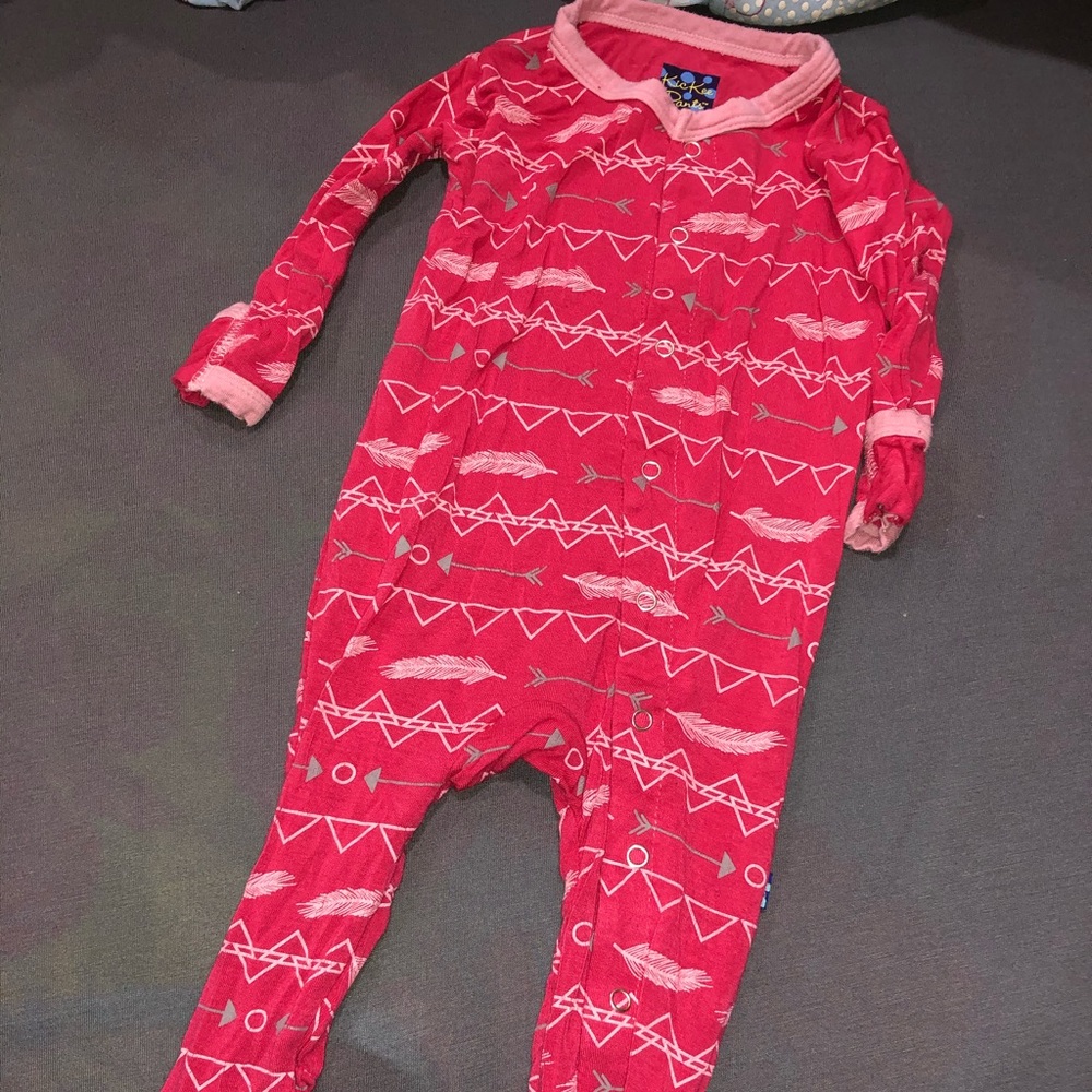 Kickee Pants Feathers Footie 3/6 months